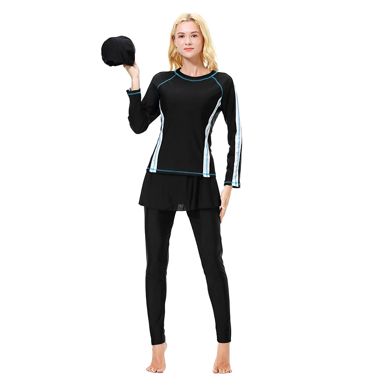 

Muslim Swimwear Arab Islamic Women Swim Wear Burkini Bathing Suit Swim Surf Wear Sport 3 Piece Plus Size Modest Swimsuit
