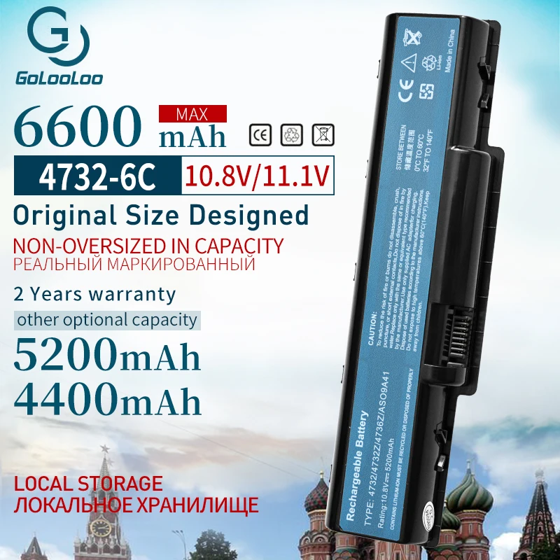6600 mAh лаптоп с Батарея для ACER AS09A31 AS09A41 AS09A51 AS09A61 AS09A71 AS09A73 AS09A75 AS09A90 AS09A56 5732 4732 5516 5517