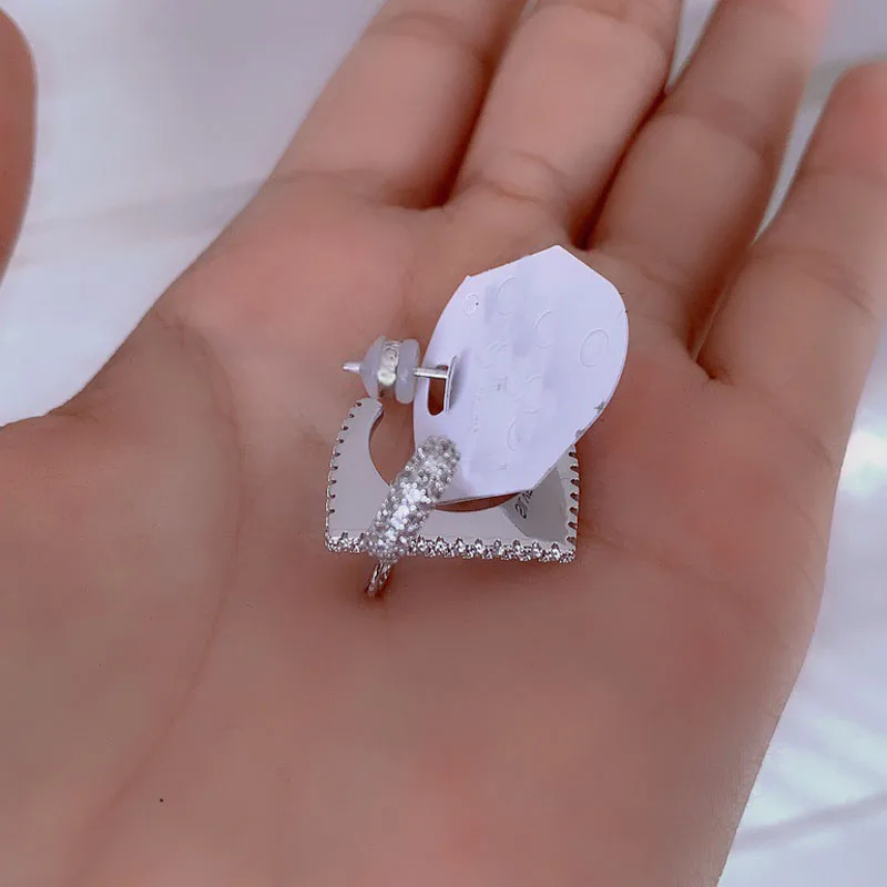 UMGODLY 1 шт. Модные Серьги серебряного цвета монокристаллические белые серьги с