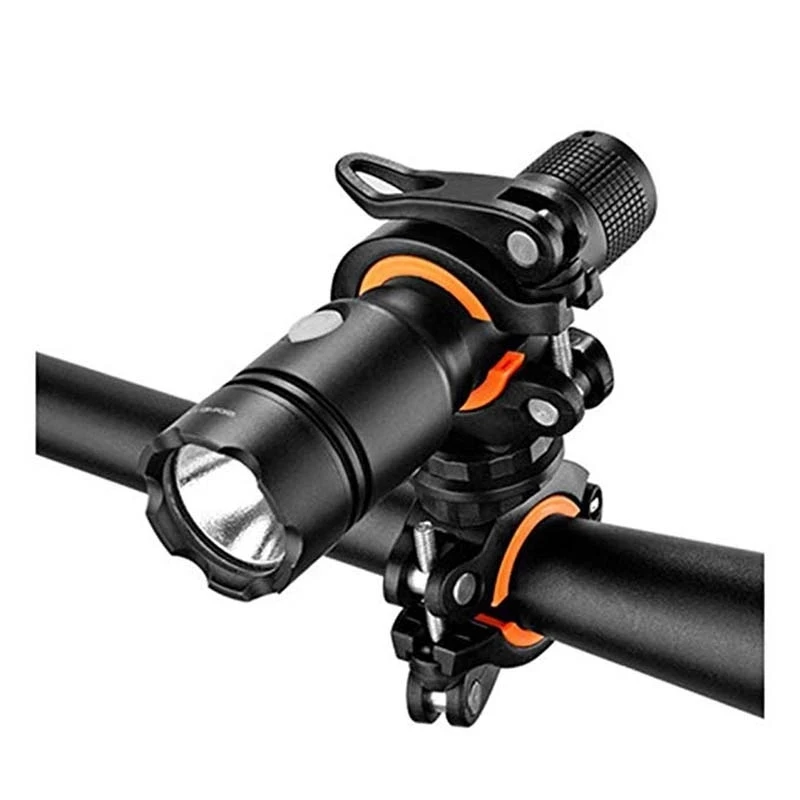 

360 Rotatable Bike Flashlight Holder Bicycle Stand LED Light Bracket Torch Clamp Pump Clip Bicycle Support Mount Accessories