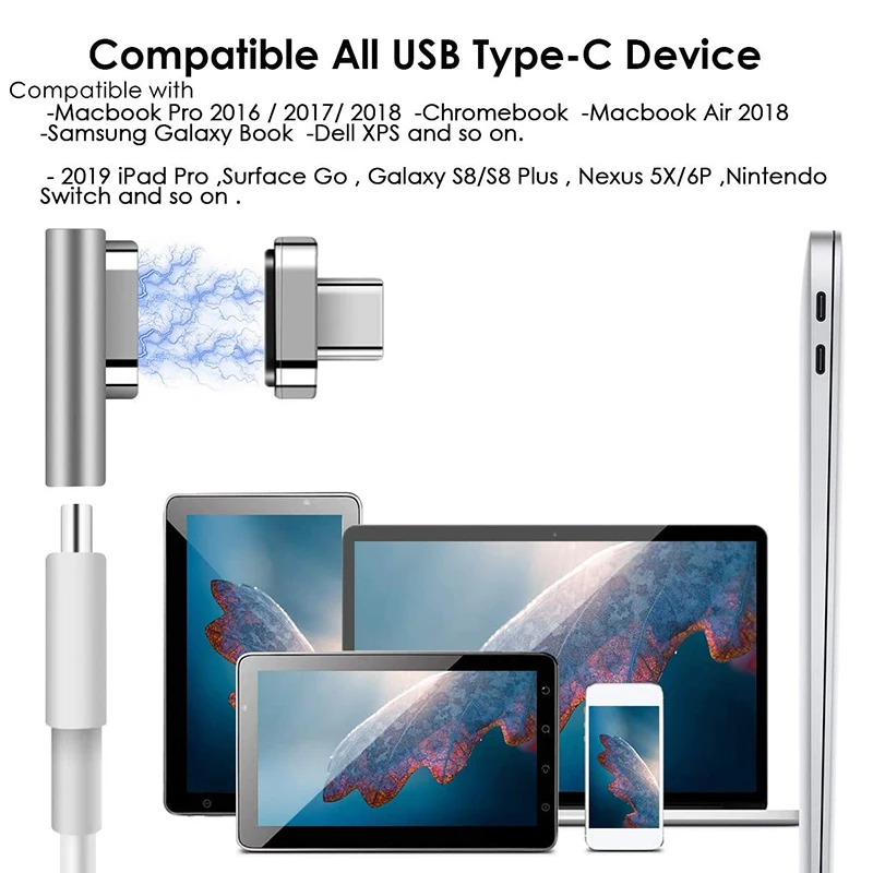 

USB Type C Adapter 40Gbps Data,6K Video,20V/5A Charging Compatible for Pro Thunderbolt 3 Usb-C