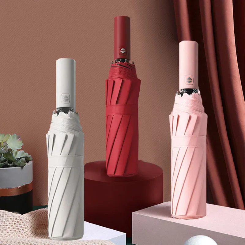 Автоматический складной зонт 12K для мужчин и женщин большой от дождя ветра 105 см