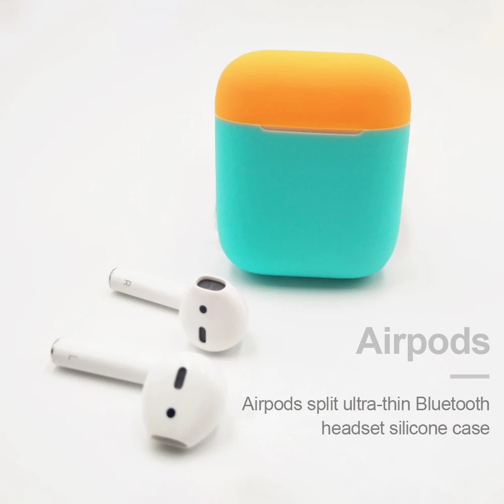 Мини Мягкий силиконовый защитный чехол airpods водонепроницаемый и