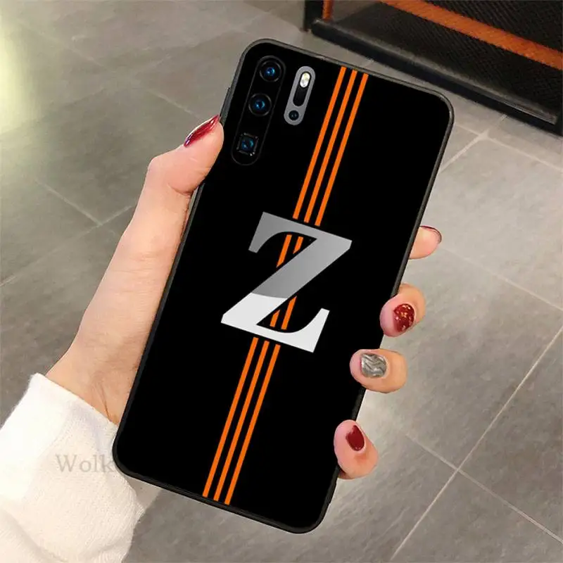 

Fashion Black Letters Fitted Phone Case for huawei mate 10 20 lite 20X 30 40 pro nax fundas cover