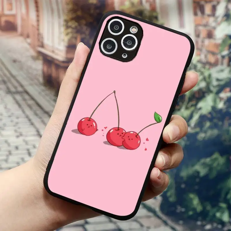 

Cute Cartoon Lovely Cherry Strawberry Phone Case for iPhone 11 12 mini pro XS MAX 8 7 6 6S Plus X 5S SE 2020 XR