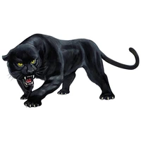 animal sticker black panther roaring colorful funny car stickers and decals guitar truck window scratch proof exterior kk15x8cm
