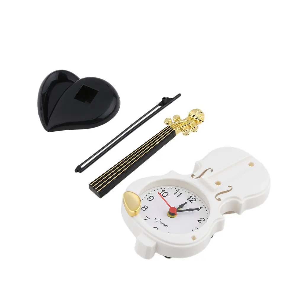 Креативный уникальный инструмент форма настольные часы Студенческая Скрипка