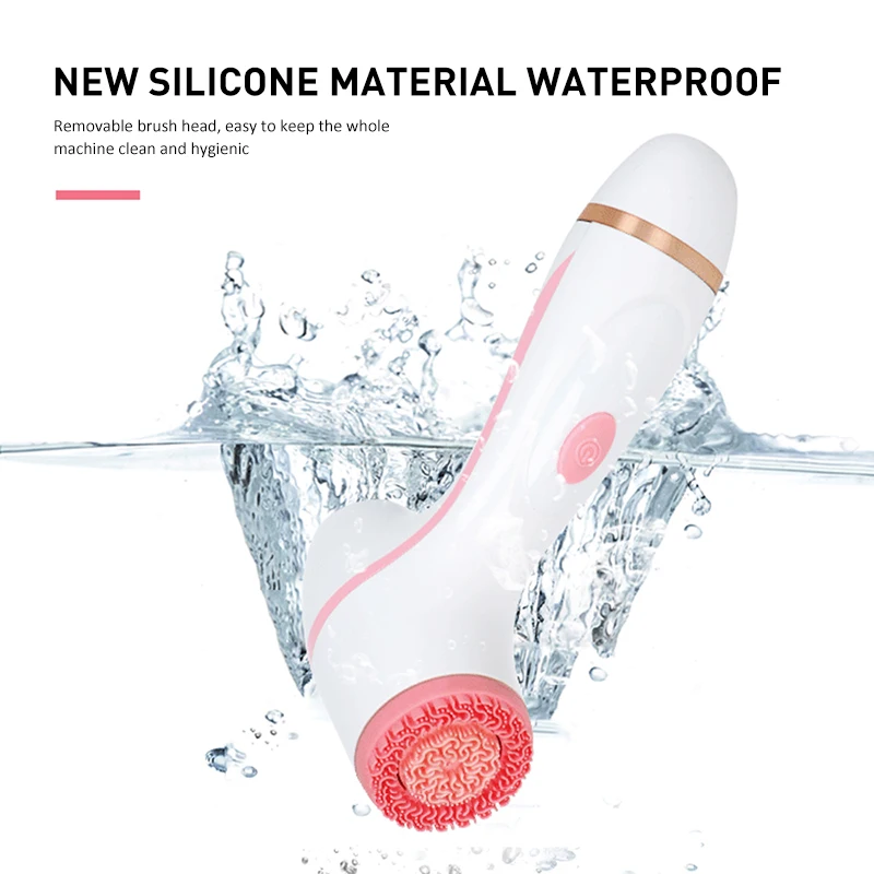 

3 In 1 Electric Facial Cleansing Brush Personal Care Removal Acne Facial Massager Portable Women Skin Soft Machine Beauty Tools