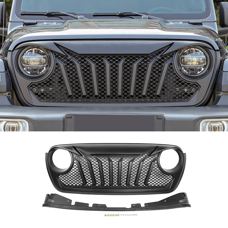 D SHINEKA гоночная решетка для Jeep Wrangler JL+ Автомобильная Передняя гоночная решетка декоративная крышка для Jeep Wrangler JL модифицированные аксессуары - Цвет: D