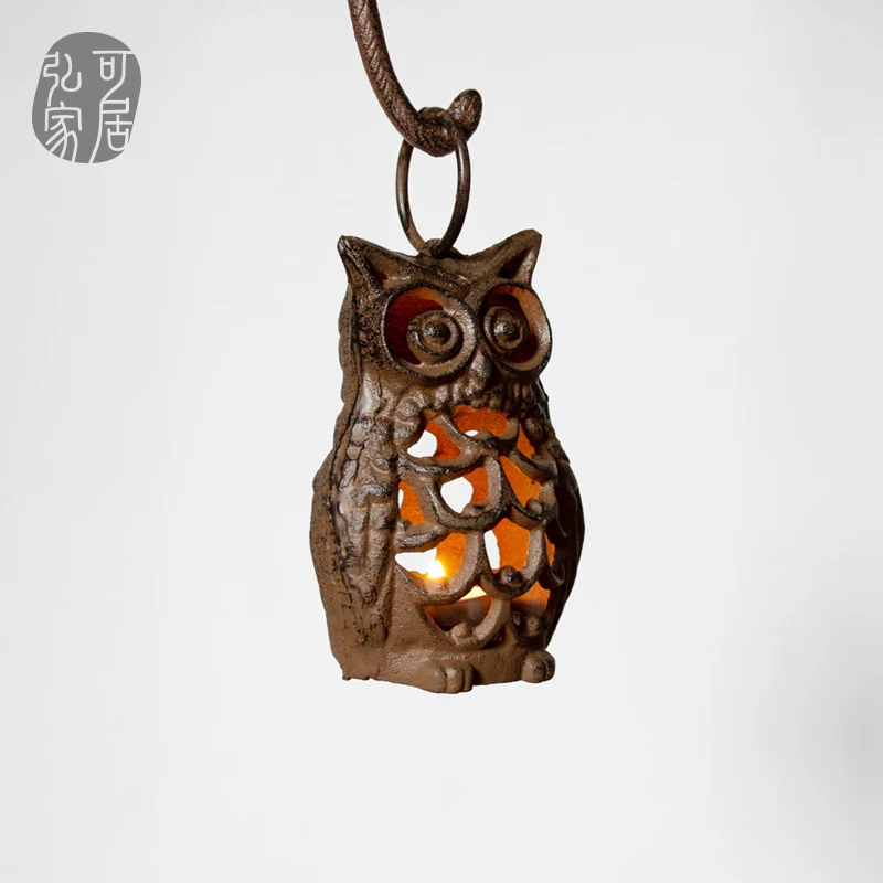 Ретро Железный старый подсвечник металлический ветровой скандинавский