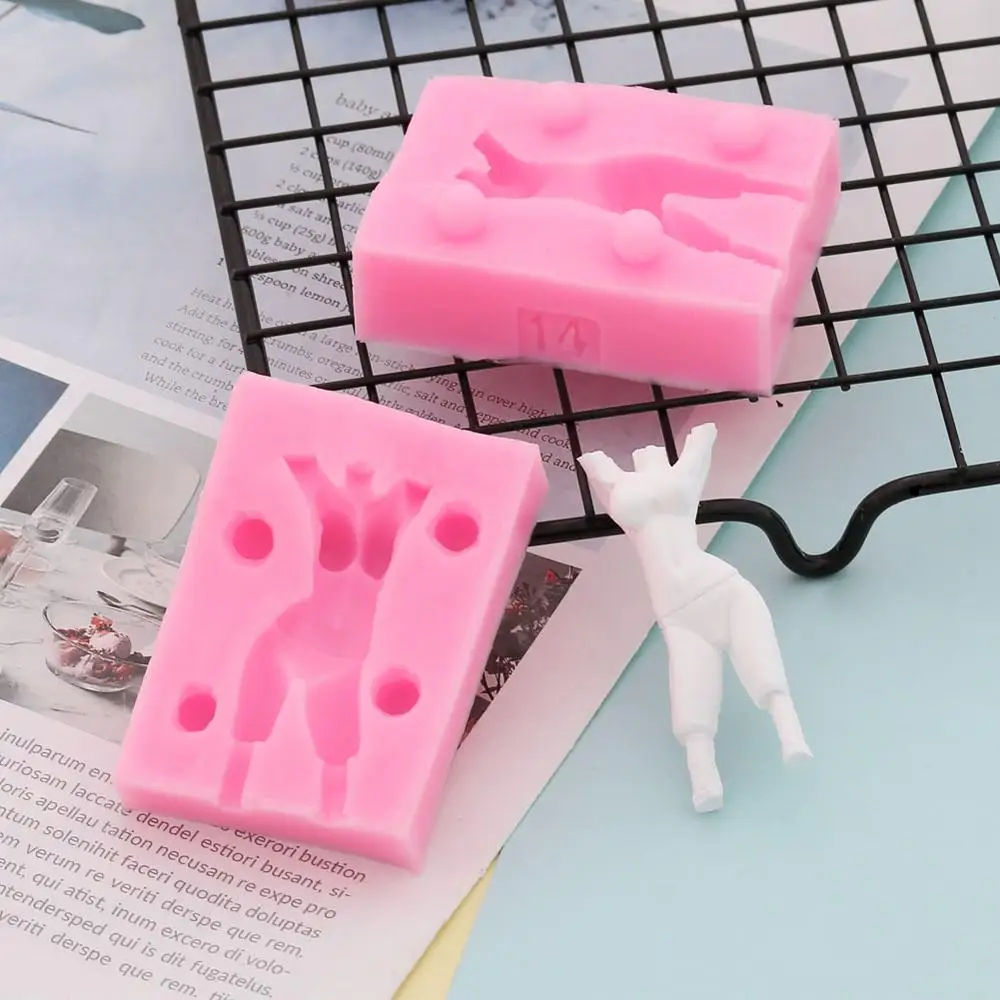 50-913 Кукла средства ухода за кожей 3D силиконовая форма для фонданов, шоколада для декорирования торта глины пресс-форма для мужские и женские DIY Инструменты для выпечки для свадьбы - Цвет: 50-913