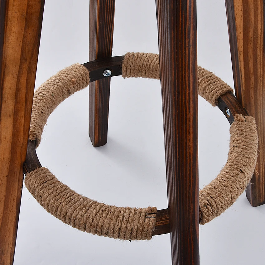 Стул барный поворотный из массива дерева 4 ножки обеденный стул на стойке | Мебель