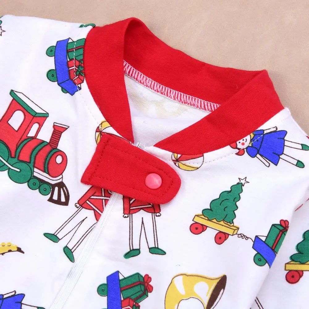 С рождественским принтом Комбинезон для мальчика девочек комбинезон детская