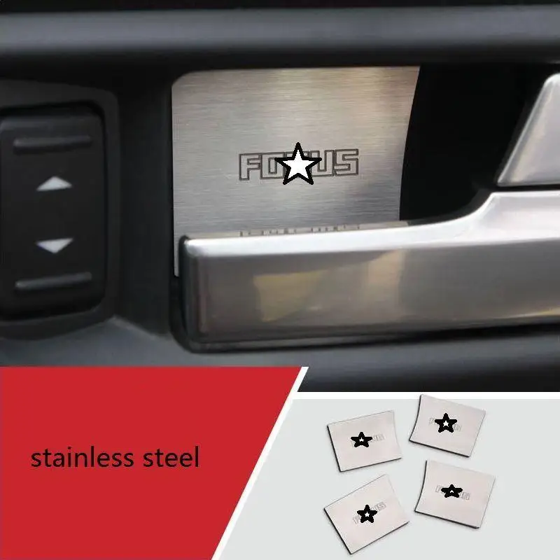 Автомобильные хромированные автоматические дверные ручки чашки ручного тормоза