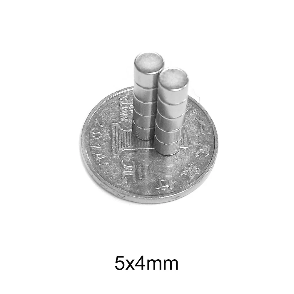 

50~800pcs 5X4 mm Permanent NdFeB Powerful Magnetic magnet N35 Round Mini Small Magnets 5x4mm Neodymium Magnet Strong Dia 5*4 mm