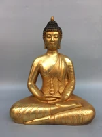 10chinese folk collection old bronze gilt shakyamuni buddha amitabha sitting buddha ornaments town house exorcism