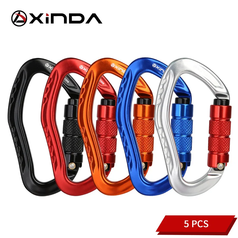 

XINDA22KN Safety Pear-shape Safety Buckle Hiking Survival Kit Protective Equipment Professional Rock Climbing Carabiner