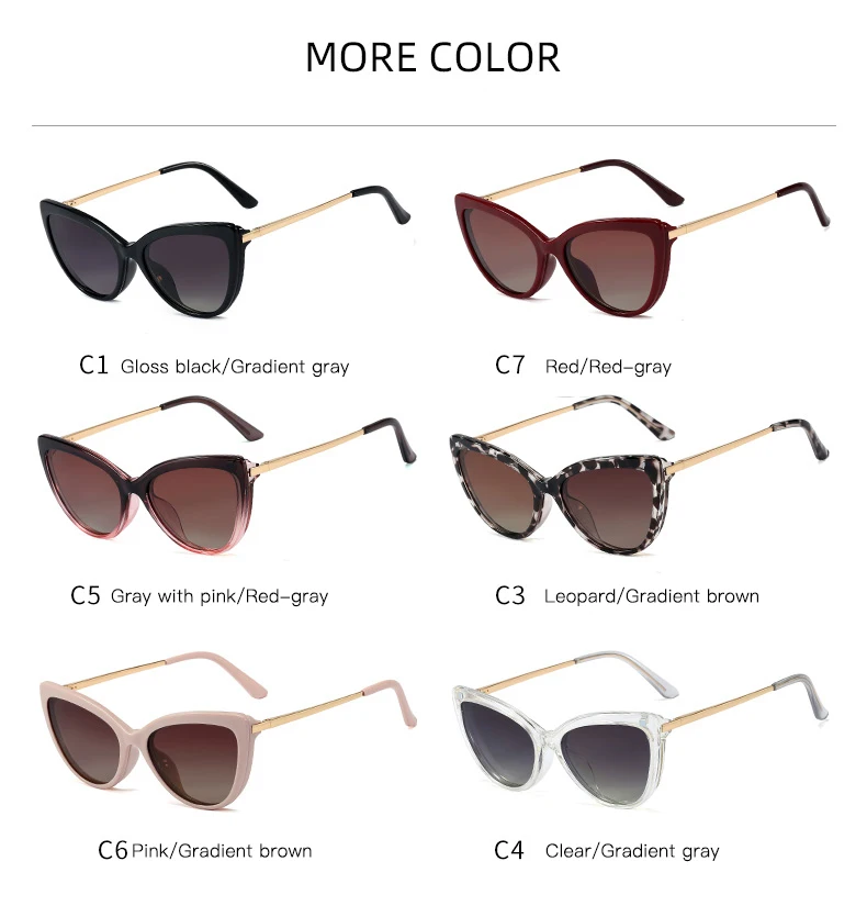 2 in 1 Magnetic Sunglasses Women Brand Polarized Cat eye Clip On Sun Glasses Female 2021 Optical Prescription Anti Blue Glasses guess sunglasses