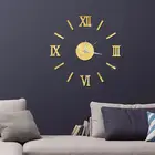 Настенные часы узор роскошные большие DIY 3D декоративные наклейки на стены домашний декор часы гостиная украшение дома зеркало художественный дизайнер
