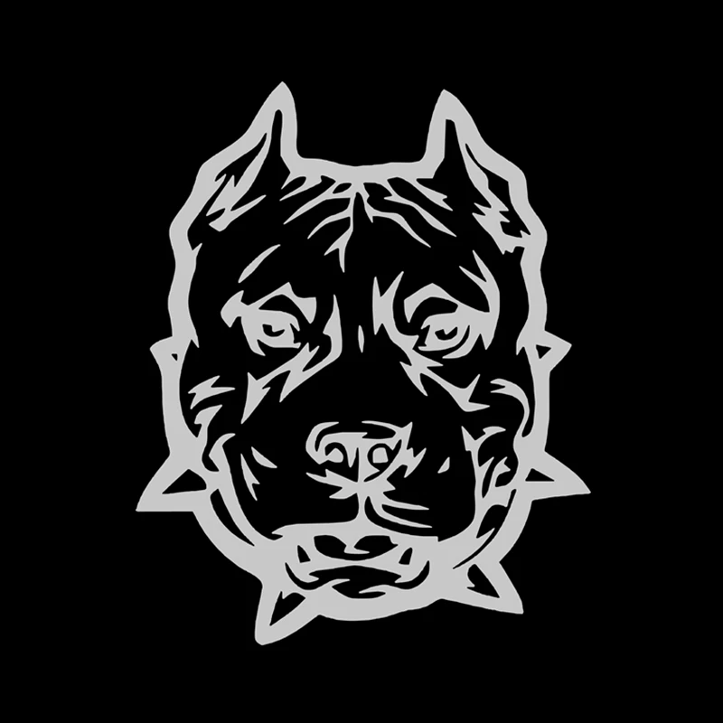 RuleMylife pitbull dog with chain vinyl car stickers for volkswagen bmw e46 e90 passat b6 sticker automobile | Автомобили и