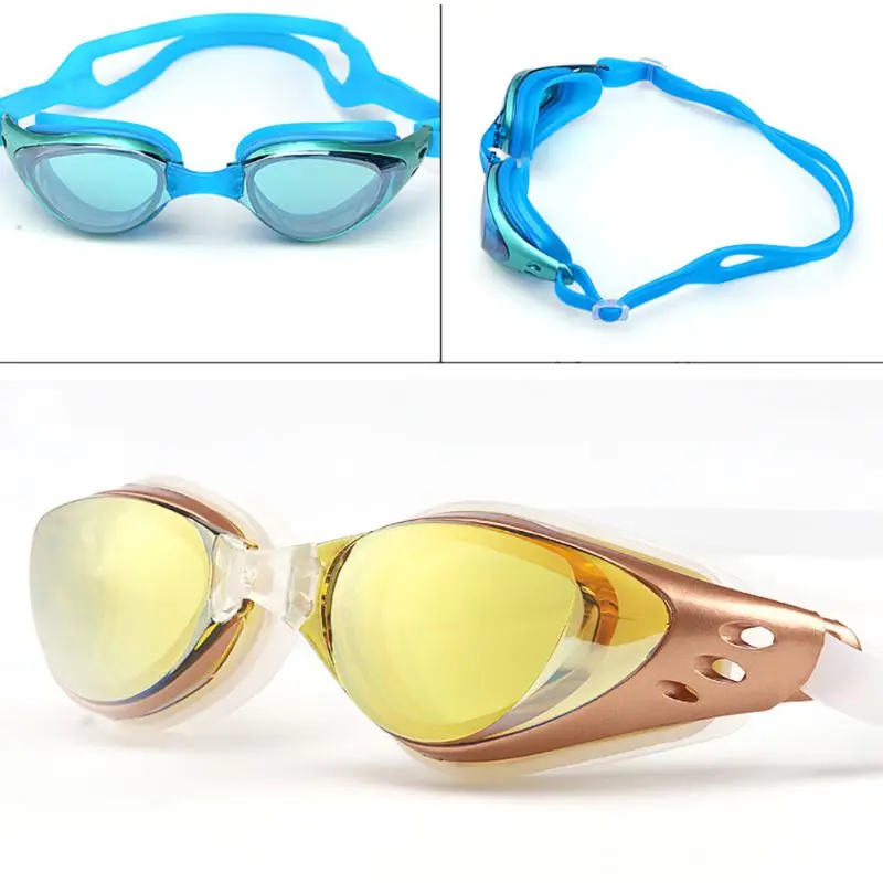 

Waterproof Anti Fog UV Protection Adults Professional Colored Lenses Diving Swimming Glasses Eyewear Swim Adjustable Goggles