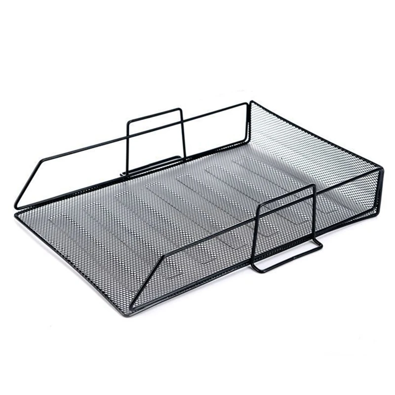 

1Pc Creative Desktop Office Supplies Creative File Information Rack Black Magazine Desktop Home Storage Display Stand