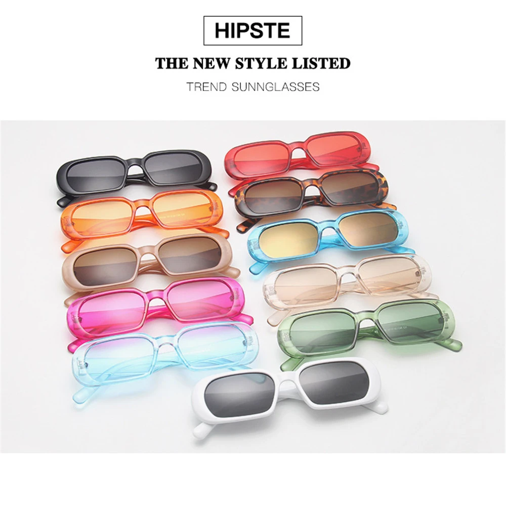 

YAMEIZE Retro Small Square Sunglasses Women Vintage Candy Colors Clear Glasse Plastic Frame Fashion Eyewear Eyeglasses Men