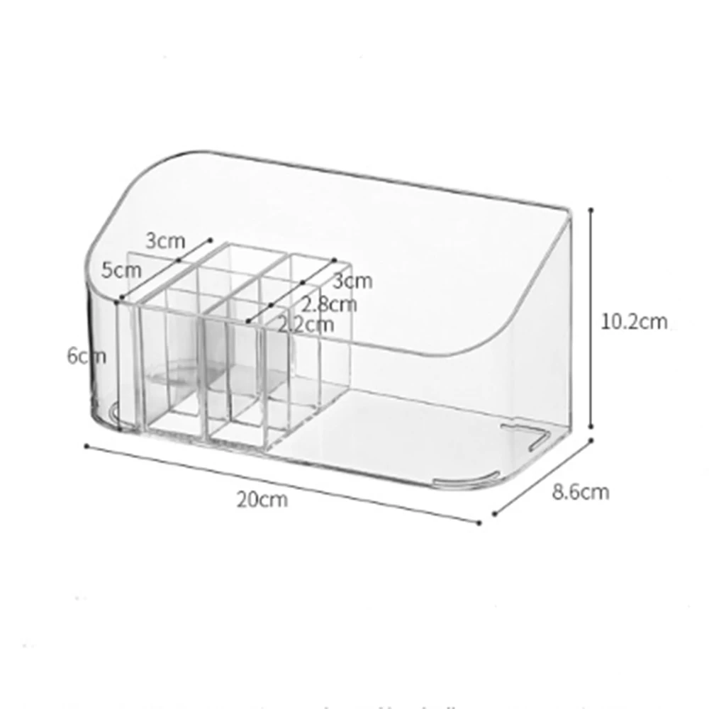 

Desktop Transparent Makeup Rack Classified Storage Box Home Organizer Plastic Lipstick Brush Cosmetic Display Dividers Case