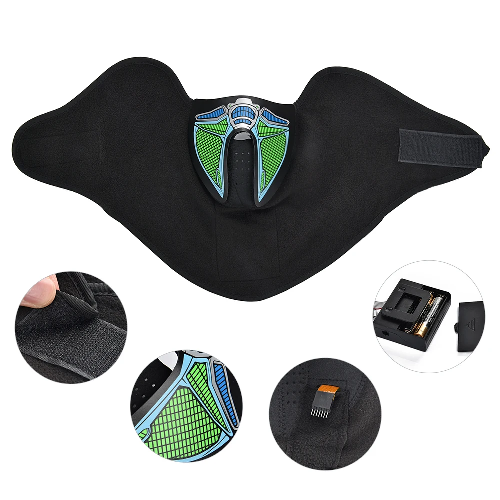 Хэллоуин маска звук активированная пасхальные рейв светодиодный светильник со