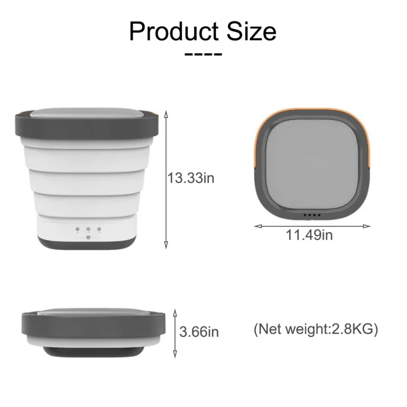 

0.8kg Folding Washing Machine Portable Laundry Mini Portable Washing Dehydration Small Washing Machine Household 40W