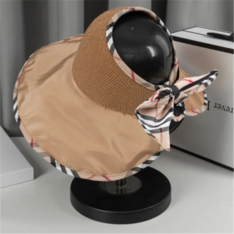 

Летняя Панама с большими полями, дышащая Складная Панама с отверстиями, шляпа для рыбалки, мужская и женская модная шляпа для бассейна, шляп...