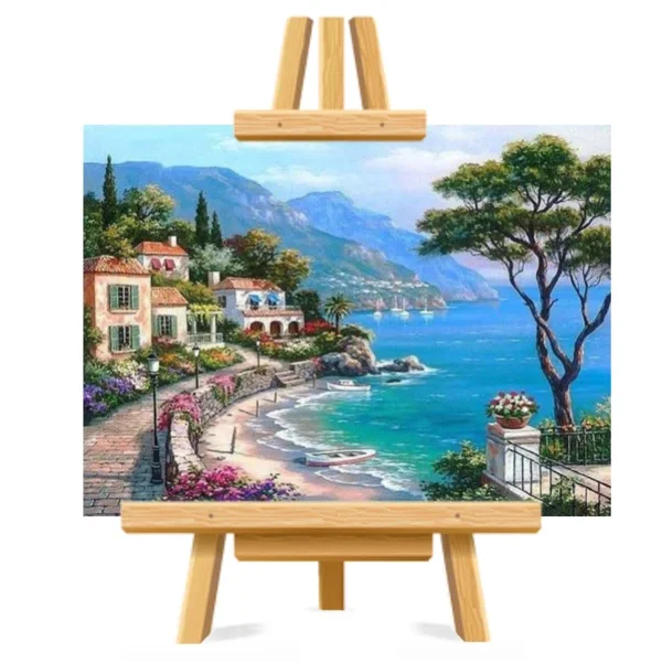 

Mediterranean Picture DIY Painting By Numbers Colouring Zero Basis HandPainted Oil Painting Unique Gift Home Decor
