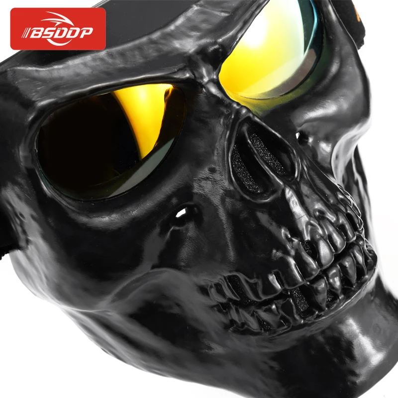 BSDDP Motorcycle Goggles Helmet Mask Outdoor Riding Motocross Skulls Windproof Wind Glasses Sandproof Goggle Kinight Equipment | Автомобили