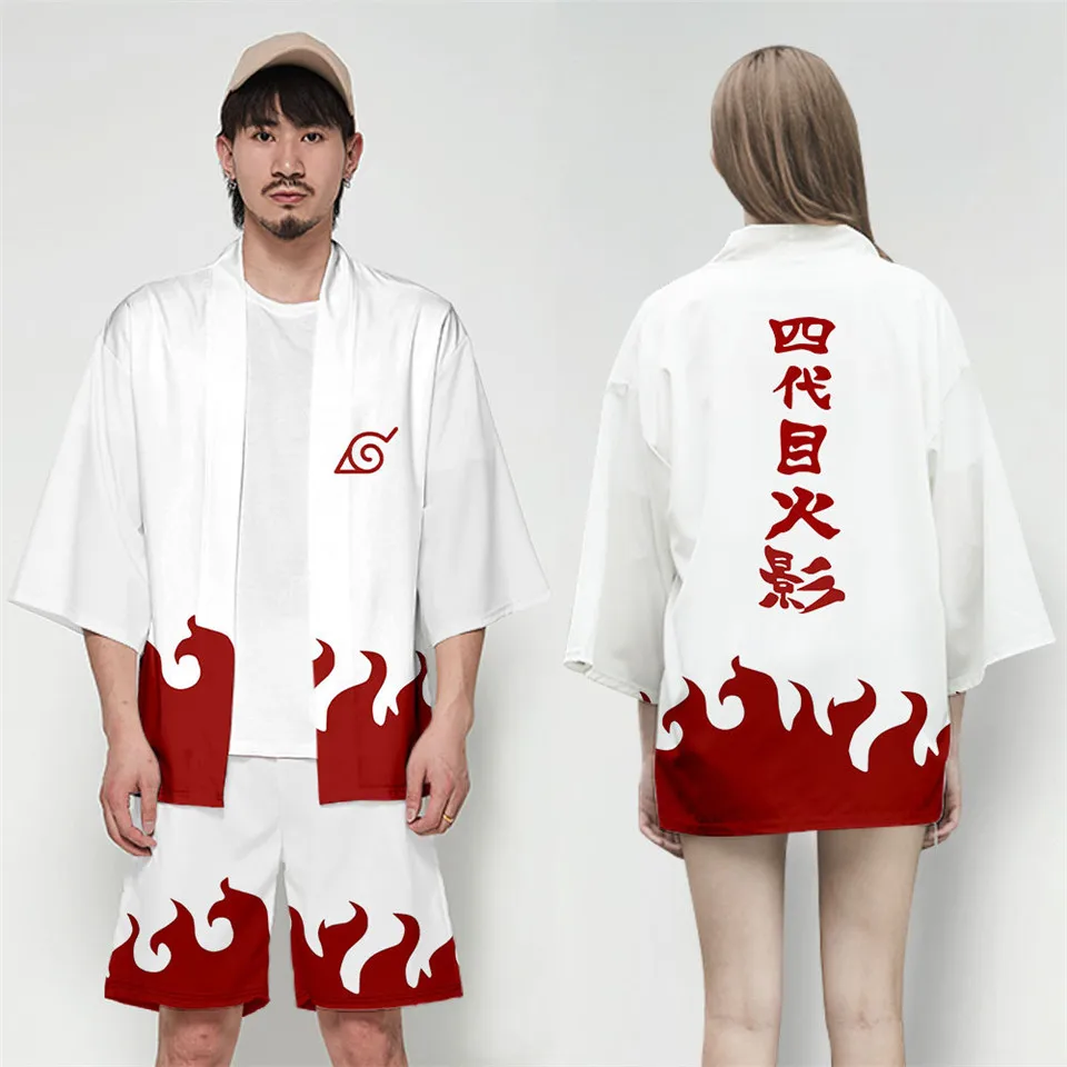 Кимоно для косплея удзумаки из аниме Красное Облако мужчин и женщин хаори юката