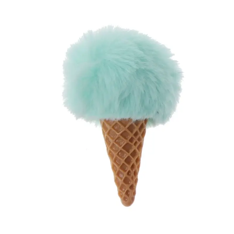 

85DE Newborn Baby Photography Faux Mink Fur Ice Cream Shape Props Tiny Baby Girl Boy Photo Handmade Props Fotografia