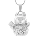 K001 удача везучий Кот кремация ювелирные изделия для кулон с пеплом держатель золы для животных человеческое колье