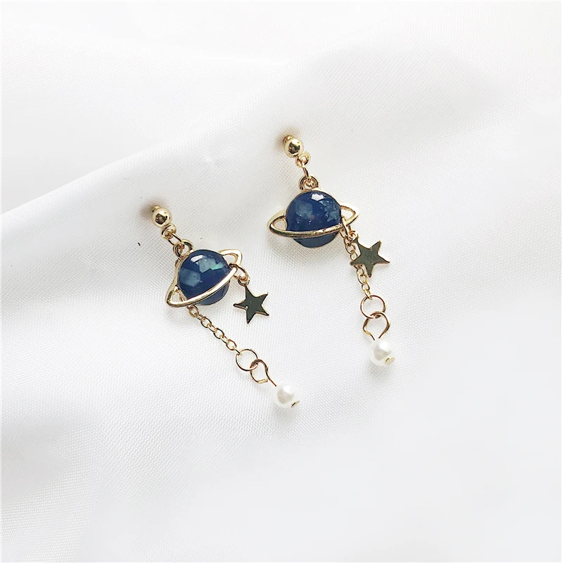 Милых романтичных планета длинные серьги с жемчугом Милые женские модные сапоги