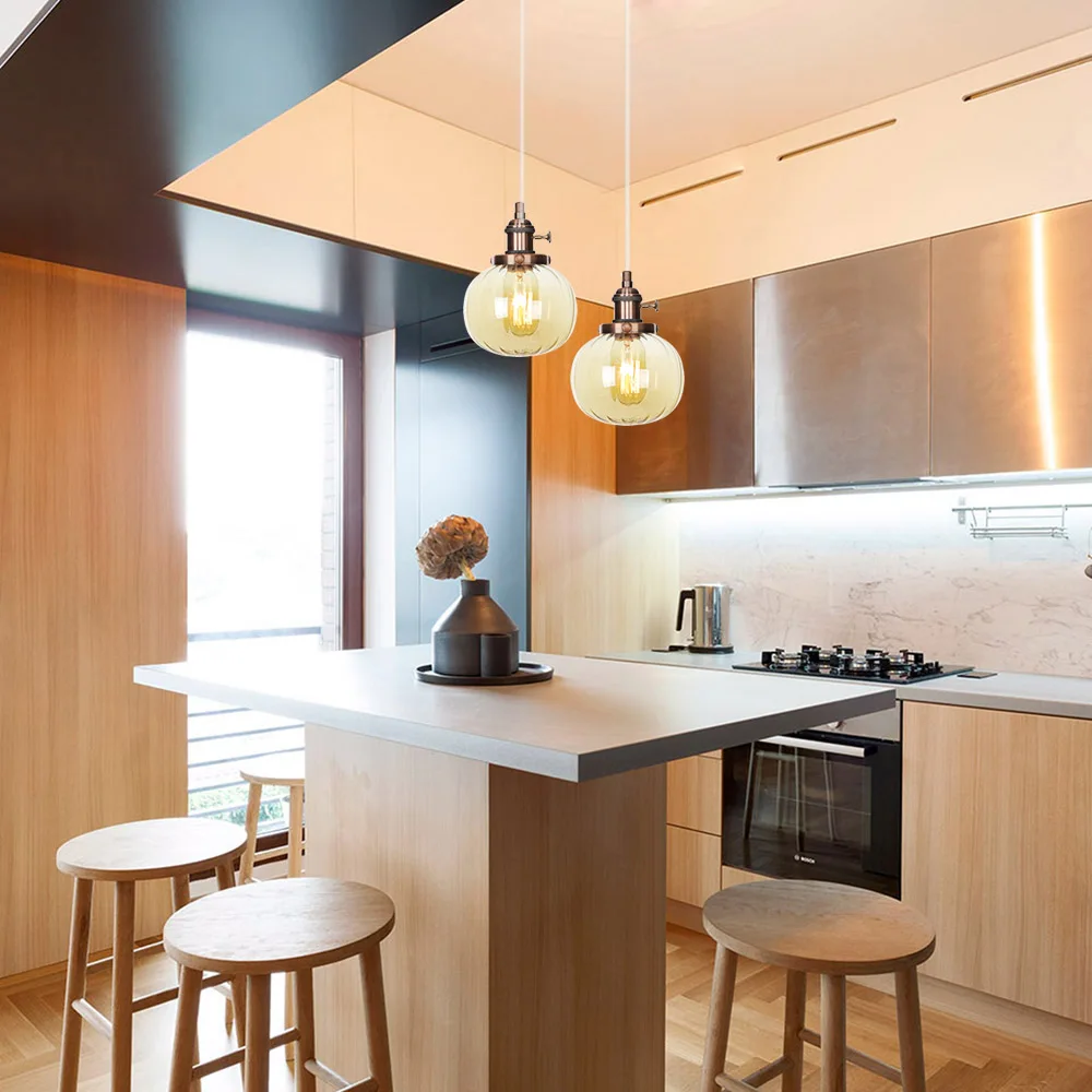 Nordic Design Adjust LED Pendant Light Iron Switch Glass Hanging Lamp Loft Decor Dining Room Home Lighting Luminaire E26 E27 | Лампы и