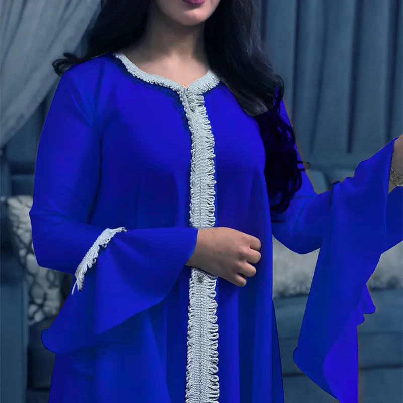 Арабское платье с кисточками белая абайя женская мусульманская Мода одежда для