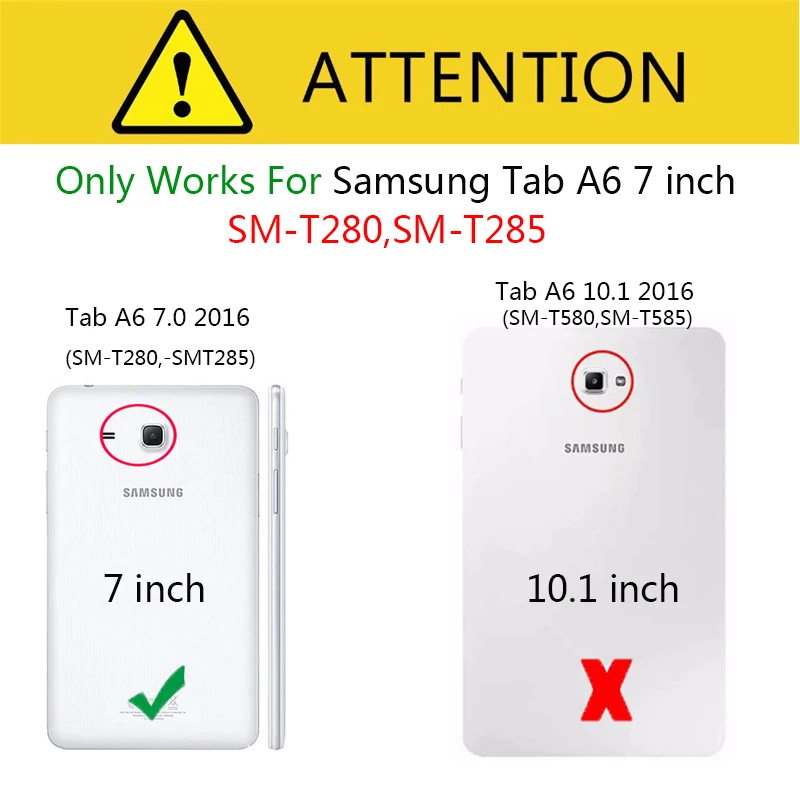 Вращающийся на 360 градусов чехол для Samsung Galaxy Tab A 7 0 T280 T285 SM 2016 из искусственной
