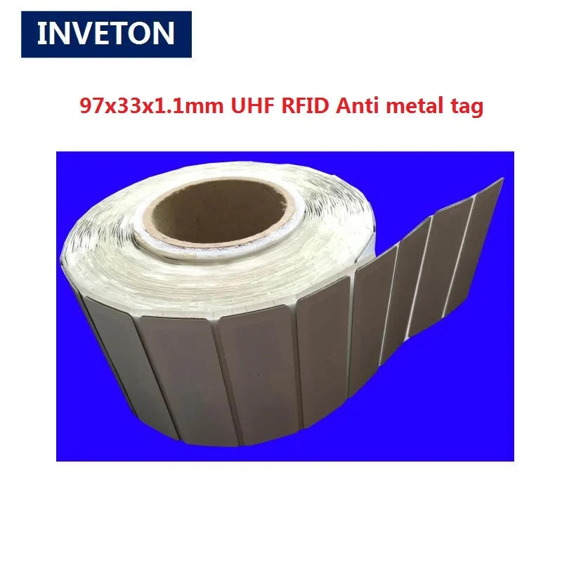 warehouse asset inventory metal products use anti RFID UHF thin Tag gen2 sticker soft printable for computer cans 97*33mm | Безопасность