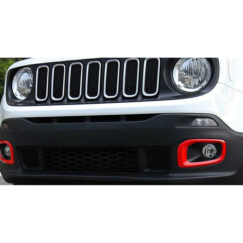 2 шт. ABS хромированный передний противотуманный светильник красная Накладка для