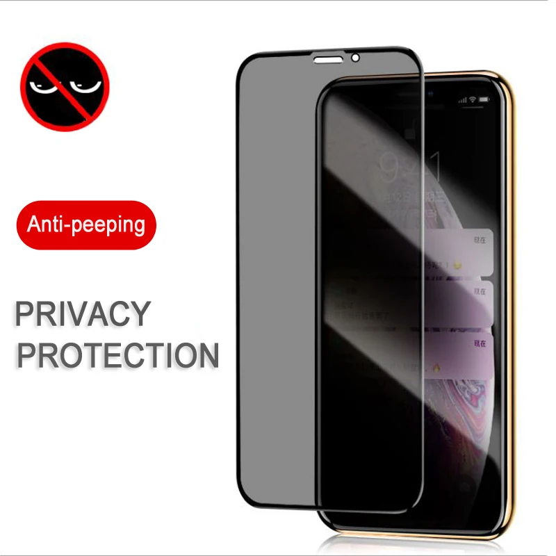 

Anti-Peeping Screen Protector Film for iPhone 11 for iPhone 11 PRO MAX Privacy Protection Glass Guard for iPhone X XS MAX XR