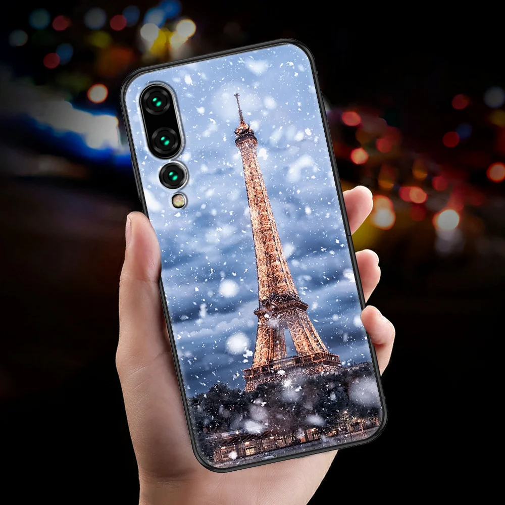 Романтический чехол для телефона с изображением Эйфелевой башни Парижа Huawei P Mate