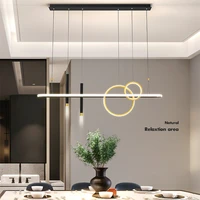 black dining room chandelier for living room cafe bar kitchen island table hanging lamp modern creative black led pendant lamp