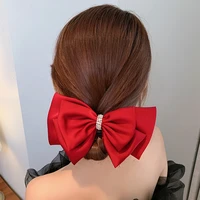 new fashion big large satin barrette bow hair clip for women girl wedding korean three layers hairpins headwear hair accessories