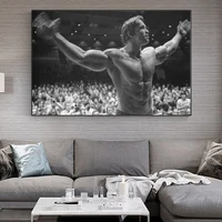 arnold schwarzenegger bodybuilding motivational art canvas poster print fitness inspirational picture for room wall decor