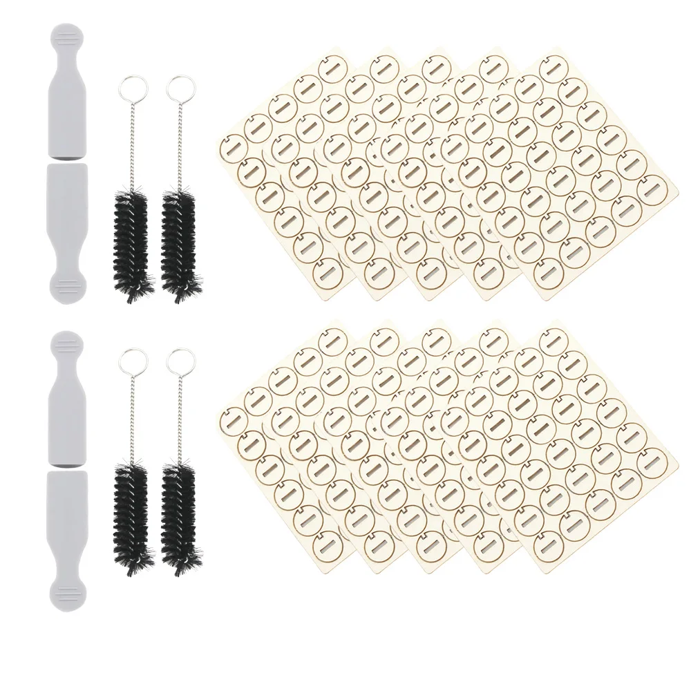 4 силиконовых инструмента для чистки + щетки 10 листов бумаги 300 ломтиков прокладка