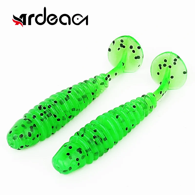 

Ardea 12PCS Soft Lure Small T-tail Worm Spring Green Swimbait Wobblers Artificial Silicone Bait Shrimp Trout Fishing Tackle