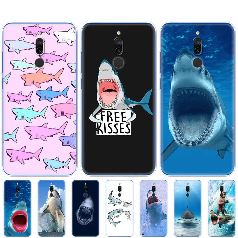 Чехол для redmi 8a 8 чехол note 9 PRO 8T 9S xiaomi mi NOTE 10 lite POCO F2 Pro Для ocean Whale Sharks fish|Бамперы| |